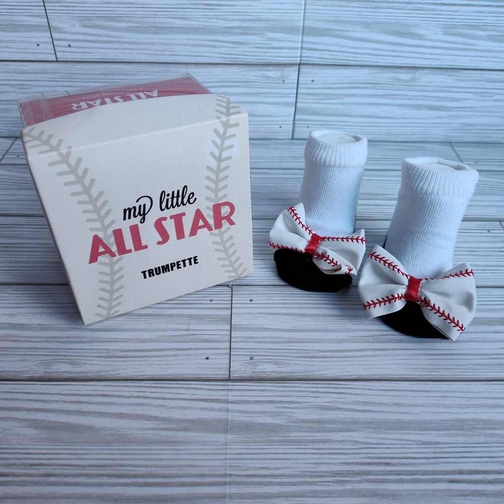 Trumpette My Little All Star Baby Socks Girls 0-12 Months Baseball‎ Softball